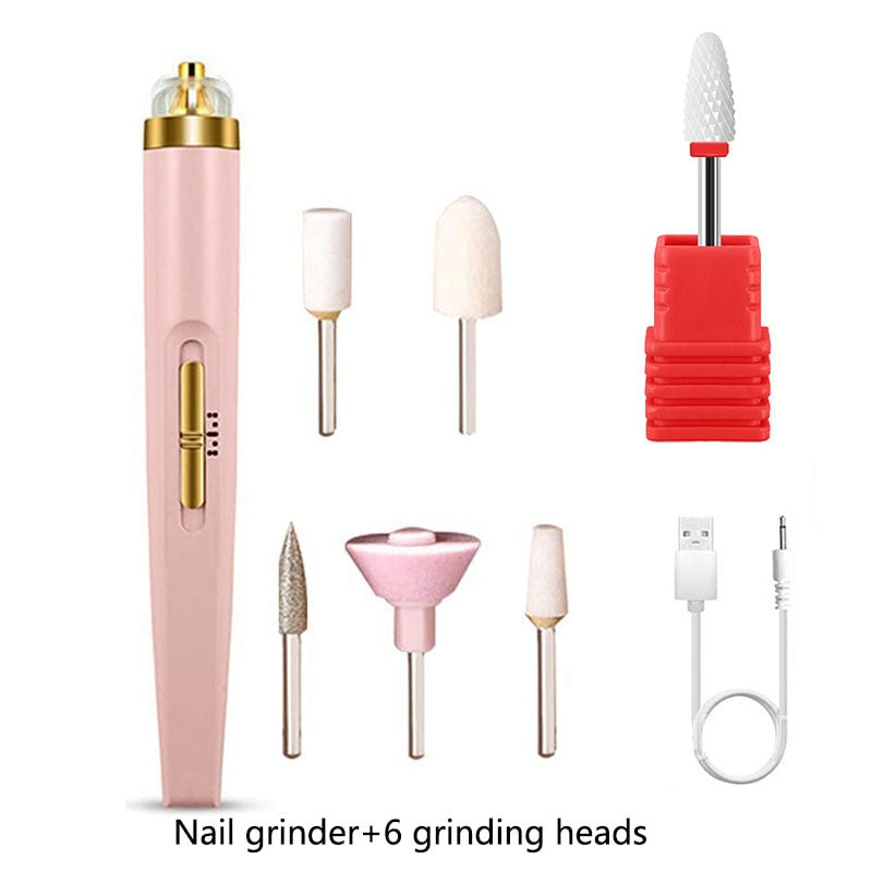 Salon Nails Kit Electronic Nail File and Full Manicure and Pedicure Tool Electric Nail Polishing