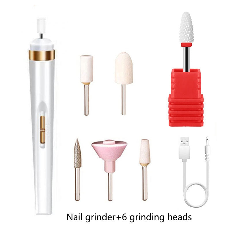 Salon Nails Kit Electronic Nail File and Full Manicure and Pedicure Tool Electric Nail Polishing