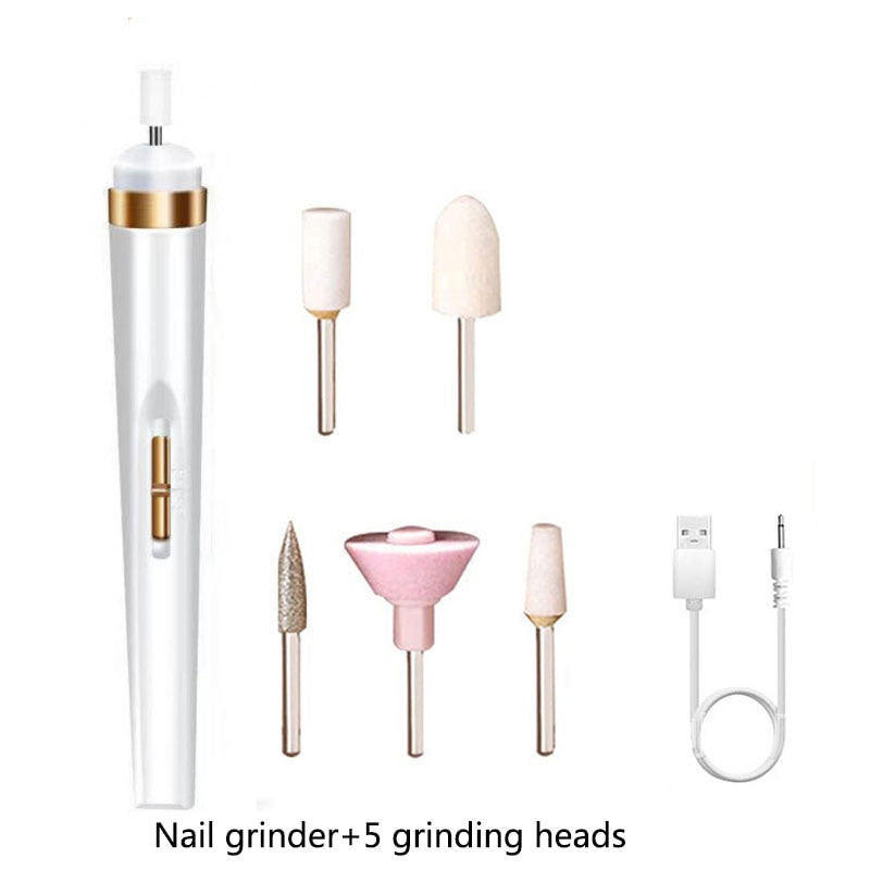 Salon Nails Kit Electronic Nail File and Full Manicure and Pedicure Tool Electric Nail Polishing