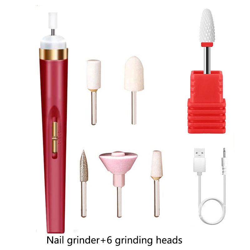 Salon Nails Kit Electronic Nail File and Full Manicure and Pedicure Tool Electric Nail Polishing