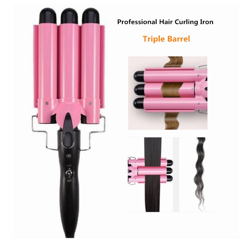 Triple Barrel Hair Waver Hair Curler