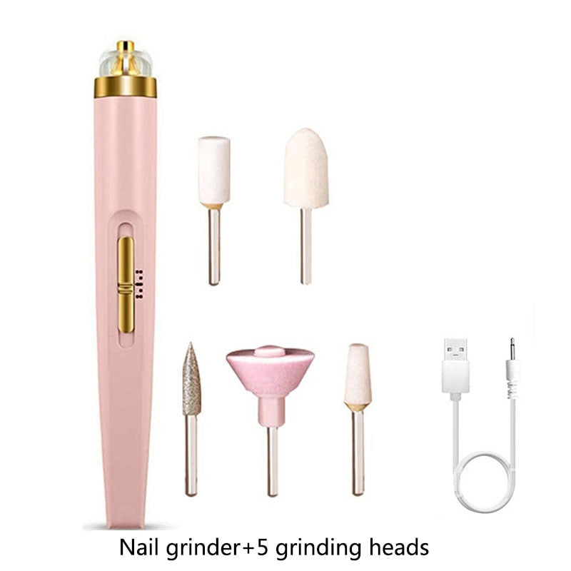 Salon Nails Kit Electronic Nail File and Full Manicure and Pedicure Tool Electric Nail Polishing